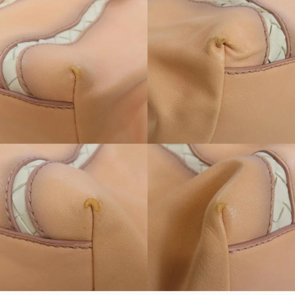 Authentic Bottega Veneta Pink and Cream Intrecciato Tote Bag - Picture 11 of 13